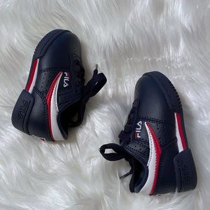 💎Toddler Blue/red/white Fila size 5